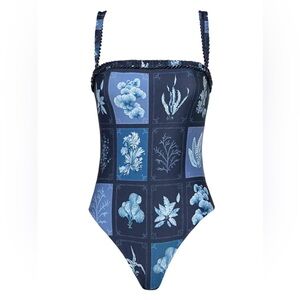 Agua by Agua Bendita Limón Algae printed one piece swimsuit